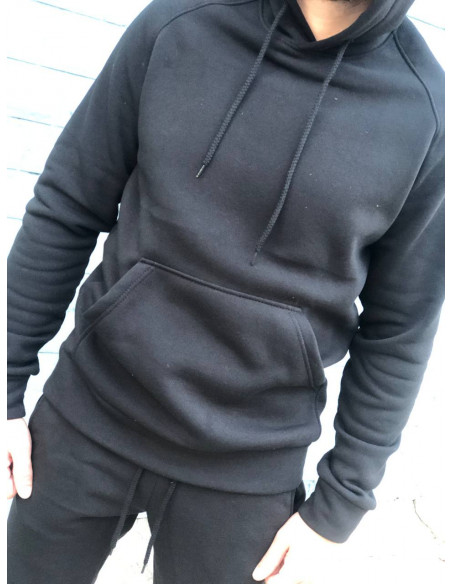 Мужской спортивный костюм Reglan трехнитка на флисе черный