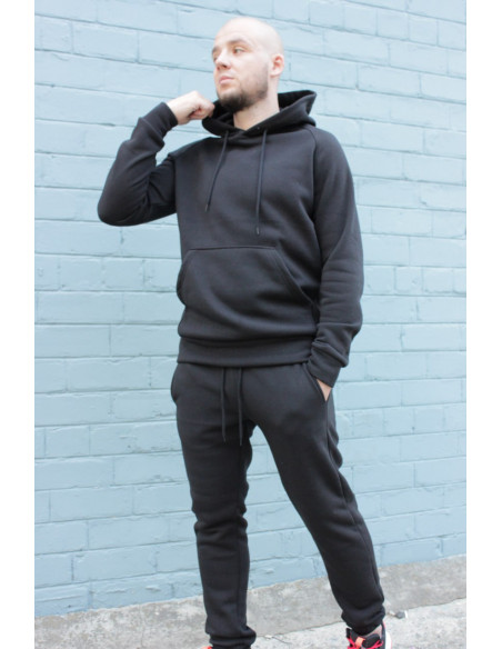 Мужской спортивный костюм Reglan трехнитка на флисе черный