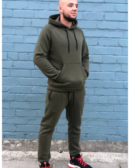 Мужской спортивный костюм Reglan трехнитка на флисе хаки