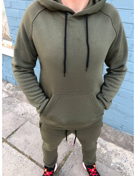 Мужской спортивный костюм Reglan трехнитка на флисе хаки