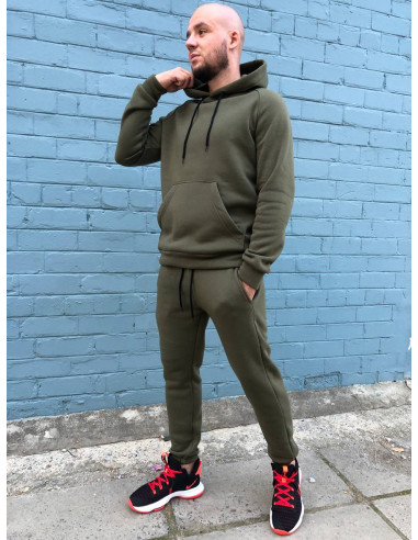 Мужской спортивный костюм Reglan трехнитка на флисе хаки