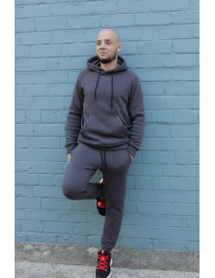 Мужской спортивный костюм Reglan трехнитка на флисе серый 2