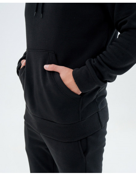 Мужской спортивный костюм Reglan кенгуру на флисе черный