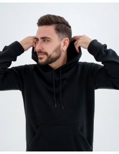 Мужской спортивный костюм Reglan кенгуру на флисе черный 2