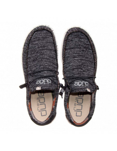 Мужские мокасины Hey Dude Wally Sox Black White 110354912