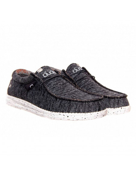 Мужские мокасины Hey Dude Wally Sox Black White 110354912