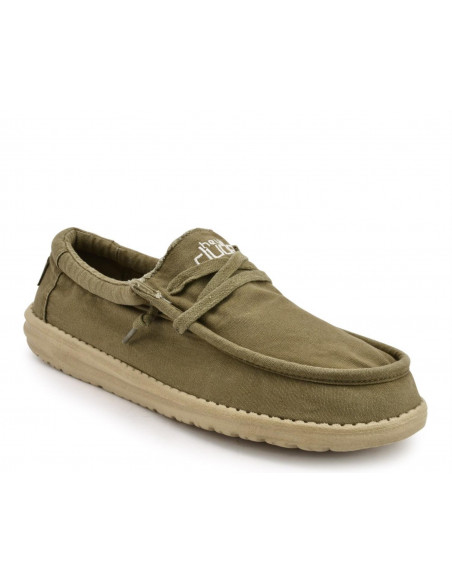Мужские мокасины Hey Dude Wally Washed Sage 111528400