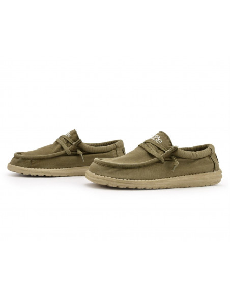 Мужские мокасины Hey Dude Wally Washed Sage 111528400