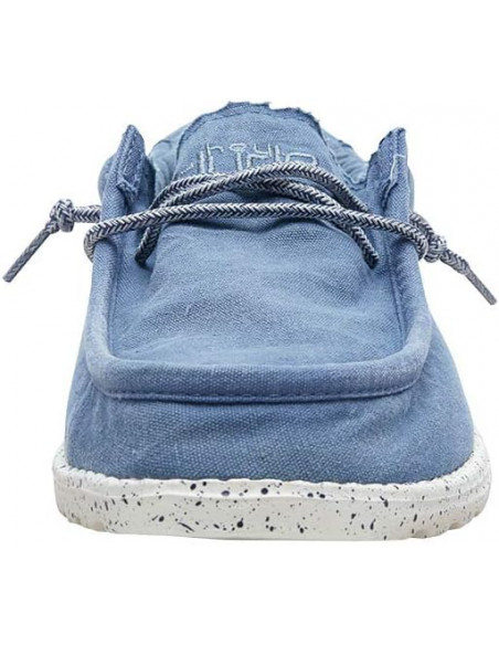 Мужские мокасины Hey Dude Wally Washed Steel Blue 111522615