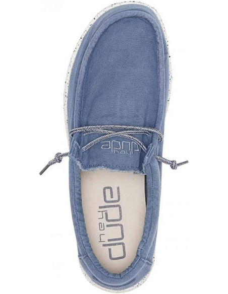 Мужские мокасины Hey Dude Wally Washed Steel Blue 111522615