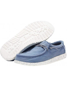 Мужские мокасины Hey Dude Wally Washed Steel Blue 111522615