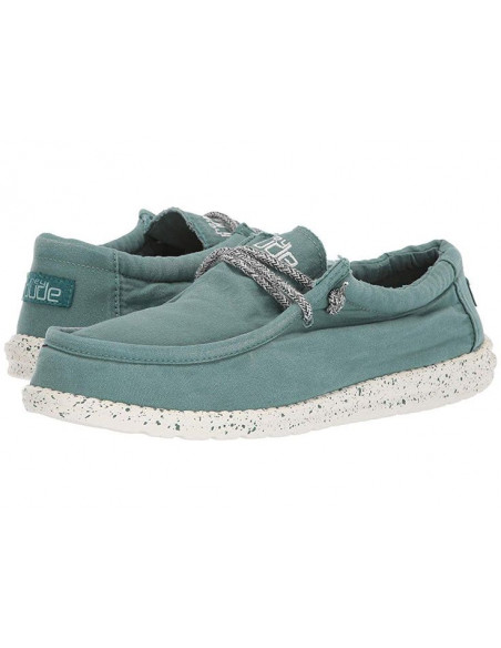 Мужские мокасины Hey Dude Wally Washed Teal 111528303