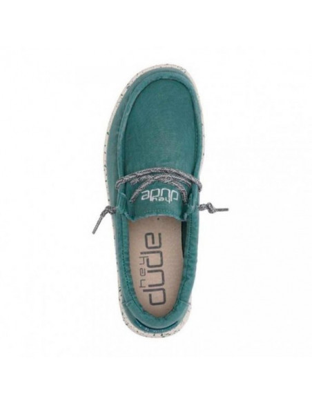 Мужские мокасины Hey Dude Wally Washed Teal 111528303