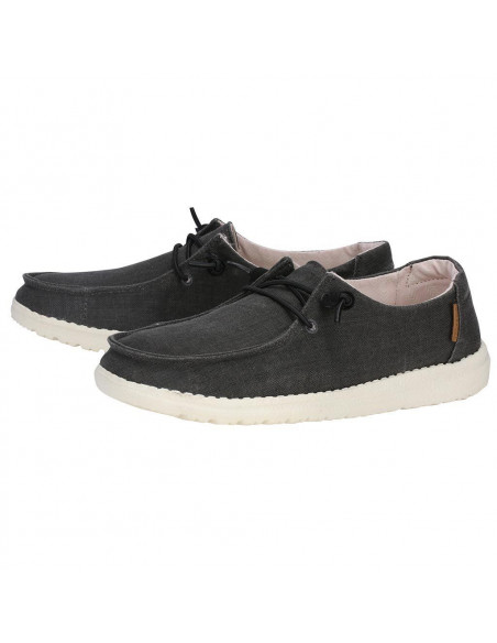 Мокасины женские Hey Dude Wendy Chambray Off Black 121414949