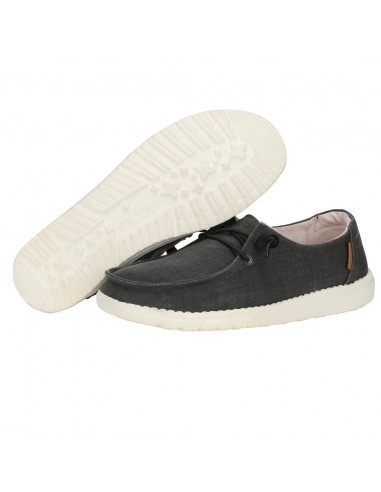 Мокасины женские Hey Dude Wendy Chambray Off Black 121414949