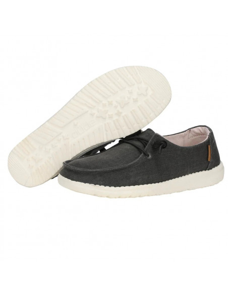Мокасины женские Hey Dude Wendy Chambray Off Black 121414949