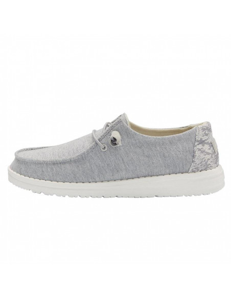 Мокасины женские Hey Dude Wendy Stretch Fleece Glacier Grey 121413220