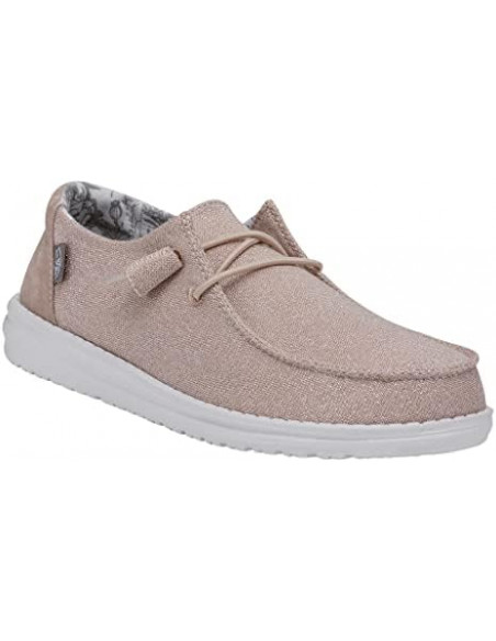 Мокасины женские Hey Dude Wendy Stretch Sparkling Pink