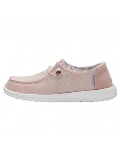 Мокасины женские Hey Dude Wendy Stretch Sparkling Pink