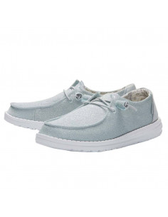 Мокасины женские Hey Dude Wendy Stretch Sparkling Sky Blue 121412137 2