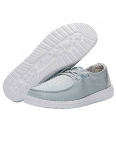 Мокасины женские Hey Dude Wendy Stretch Sparkling Sky Blue 121412137