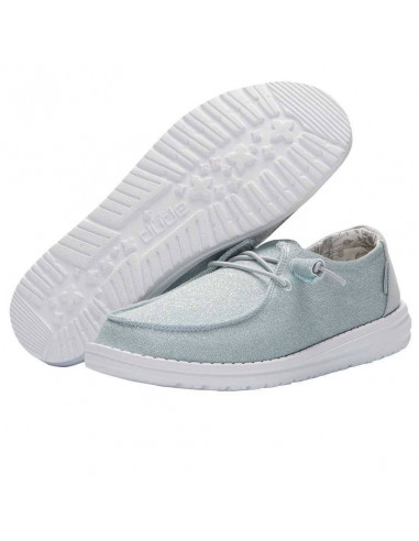 Мокасины женские Hey Dude Wendy Stretch Sparkling Sky Blue 121412137