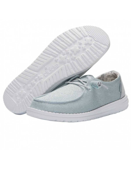 Мокасины женские Hey Dude Wendy Stretch Sparkling Sky Blue 121412137