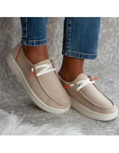 Мокасины женские Hey Dude Wendy Rise Chambray Sandshell 121940407 2