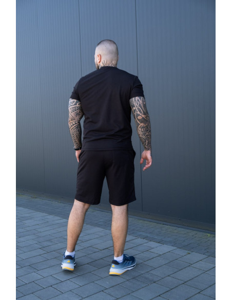 Мужской костюм шорты + футболка CoolMax Black - есть БАТАЛЫ до 10XL
