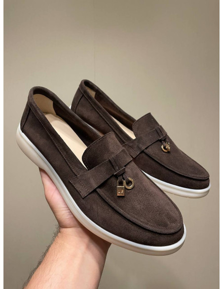 Женские лоферы Loro Piana Brown