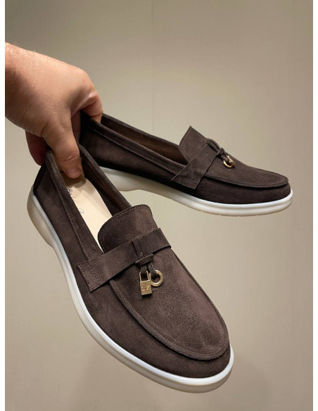 Женские лоферы Loro Piana Brown