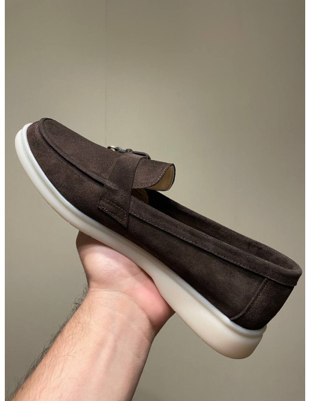 Женские лоферы Loro Piana Brown