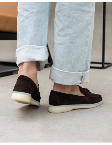 Женские лоферы Loro Piana Brown