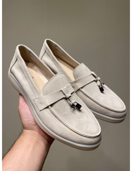 Женские лоферы Loro Piana Beige