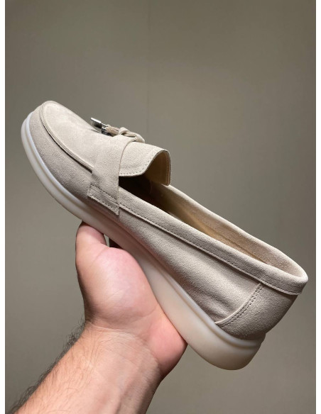 Женские лоферы Loro Piana Beige