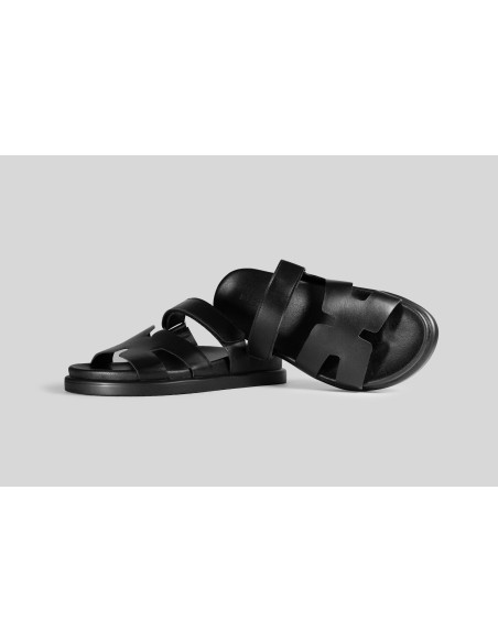 Женские шлепанцы HERMES Slippers Total Black