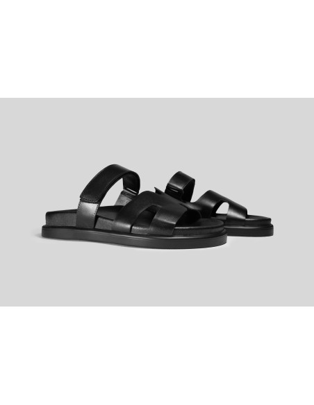 Женские шлепанцы HERMES Slippers Total Black