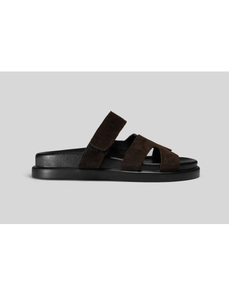 Женские кожаные шлёпанцы Hermes Slippers Brown— элегантные сандалии в стиле Luxury