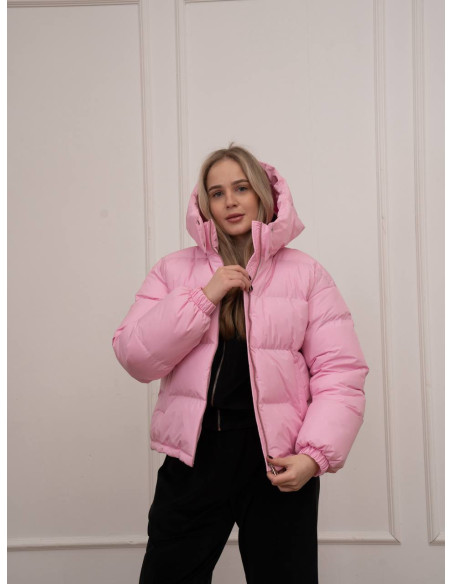 Женская короткая весенняя куртка SELIN Pink - матовый