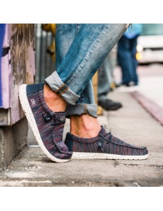 Мужские мокасины Hey Dude Wally Sox Blue Orange 110352632 2