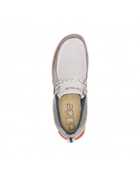 Мужские мокасины Hey Dude Wally Storm White Grey 112230105