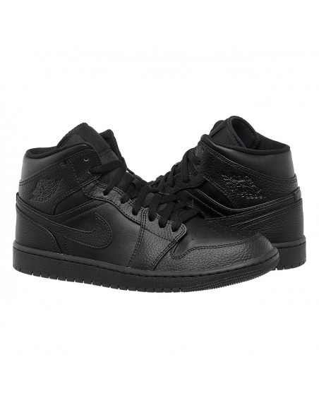 Air Jordan 1 Mid Triple Black 554724-091