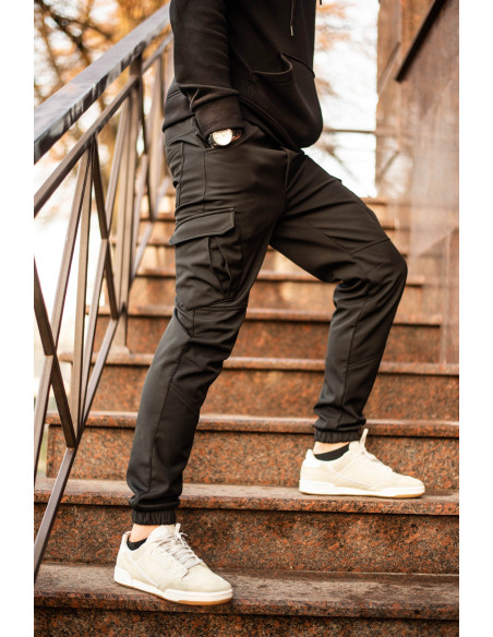 Мужские штаны Карго SoftShell Extrime Black