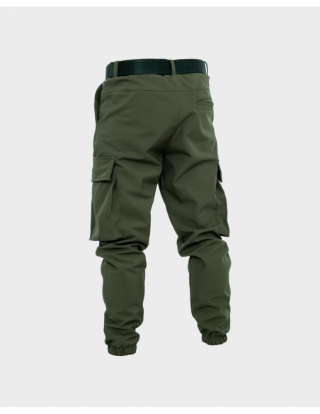 Брюки мужские карго зимние Soft Shell на флисе хаки