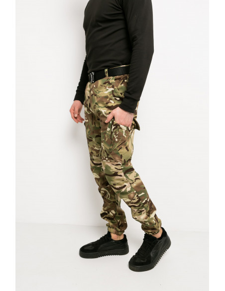 Штаны мужские тактические Softshell Extrime Multicam карго брюки зимние на флисе мультикам