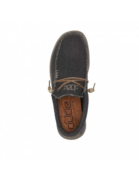 Мокасины Hey Dude Wally Braided Off Black 110624970
