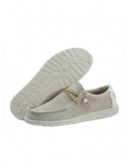 Мокасины Hey Dude Wally Braided Off-White 110620128
