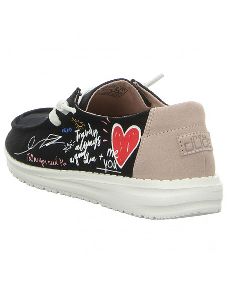 Мокасины женские Hey Dude Wendy Doodle Black 121414892