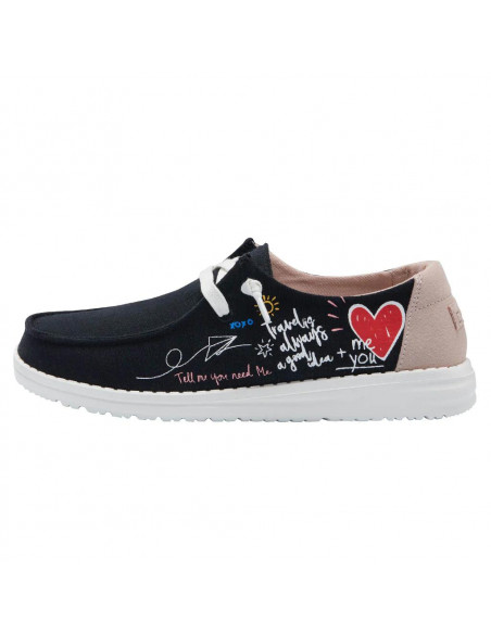 Мокасины женские Hey Dude Wendy Doodle Black 121414892