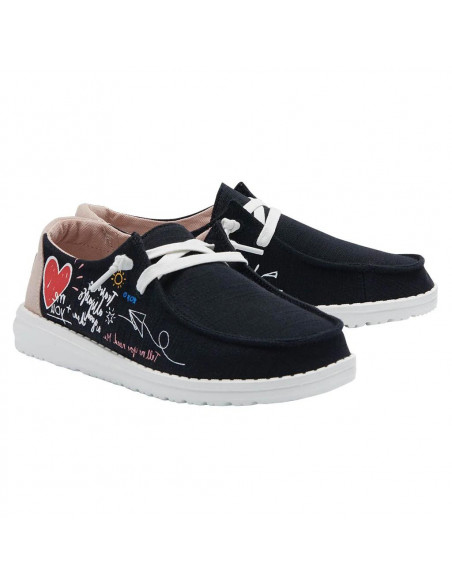 Мокасины женские Hey Dude Wendy Doodle Black 121414892
